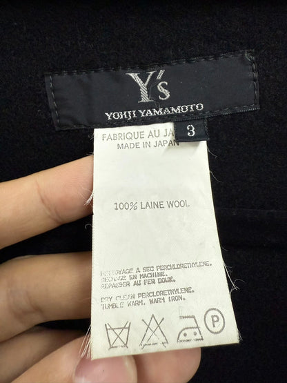 yohji yamamoto wool cape jacket unisex