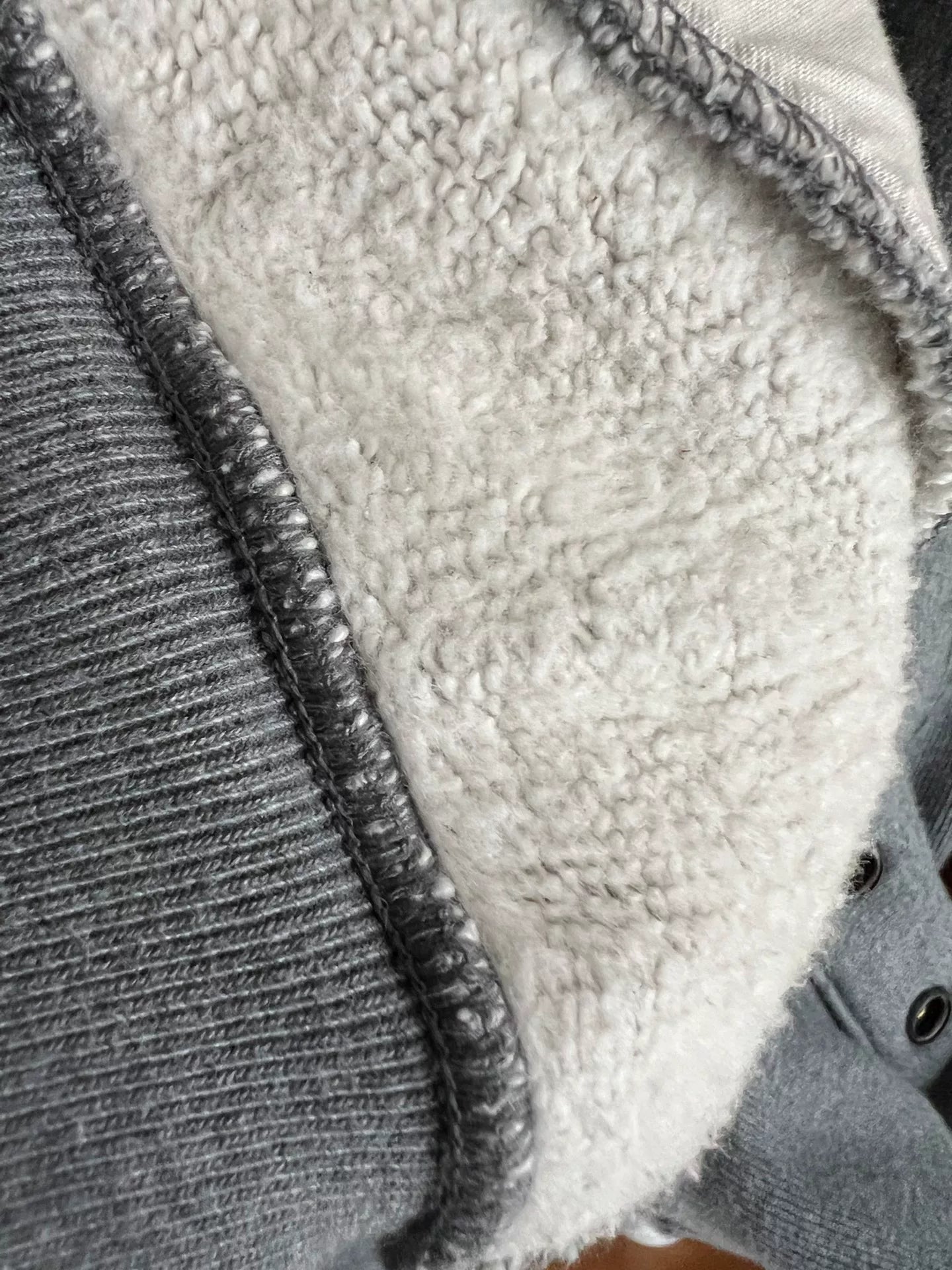 vintage heavy duty button-up sweatshirt