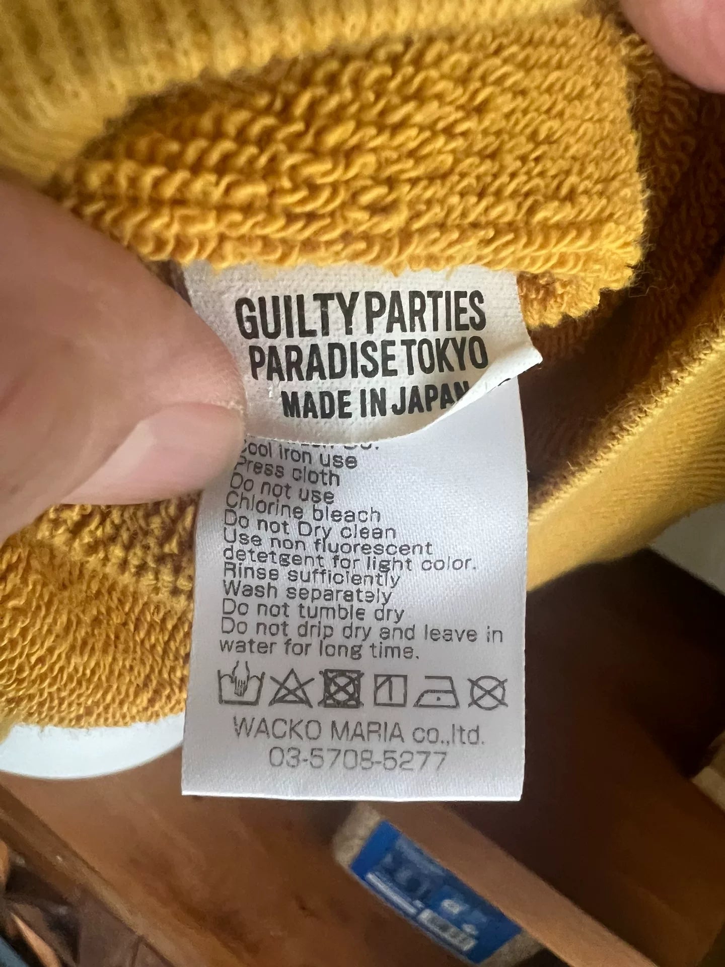 wacko maria guilty parties hoodie in yellow