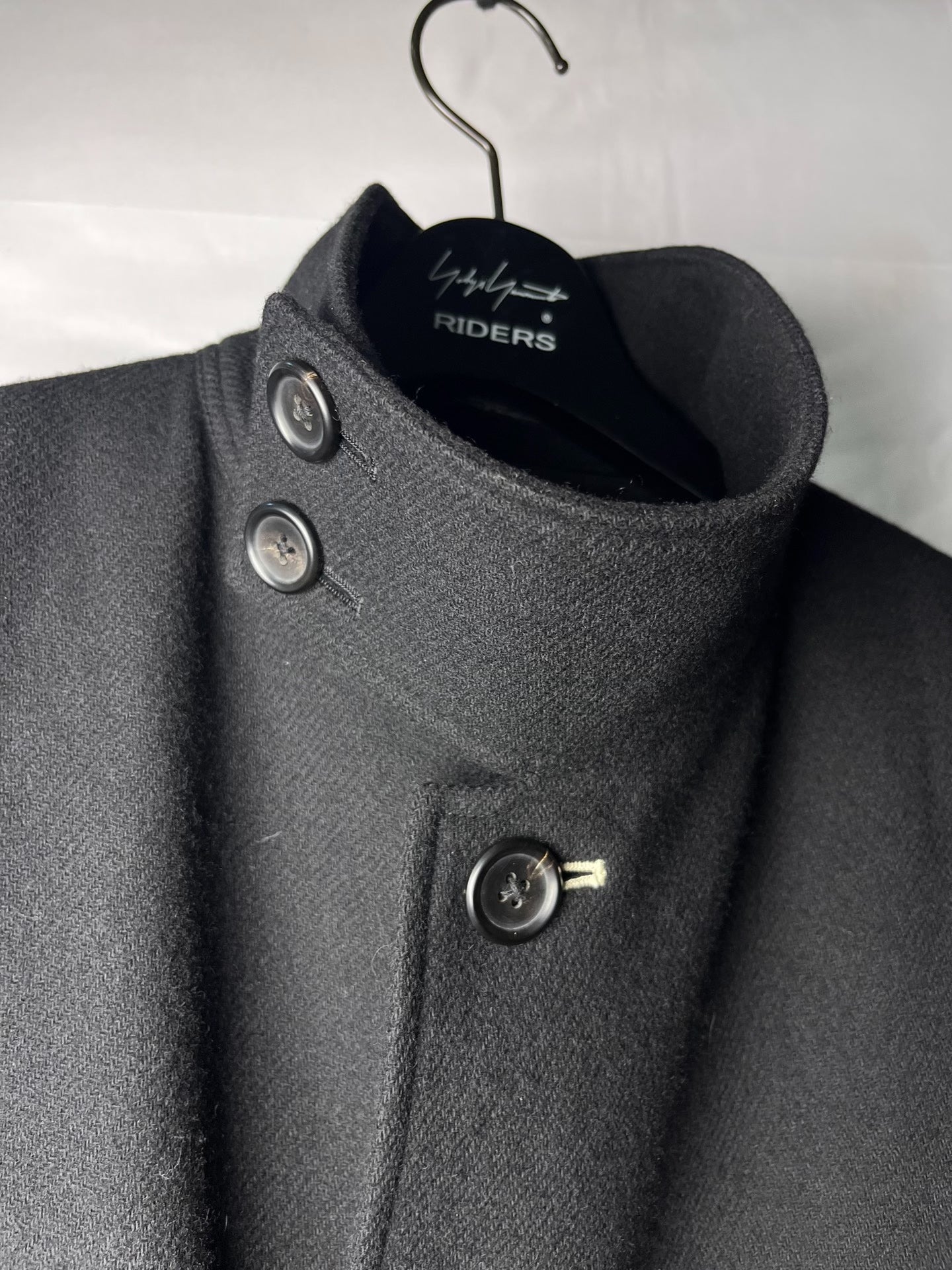 Yohji Yamamoto 22AW Flannel Stand Collar Coat