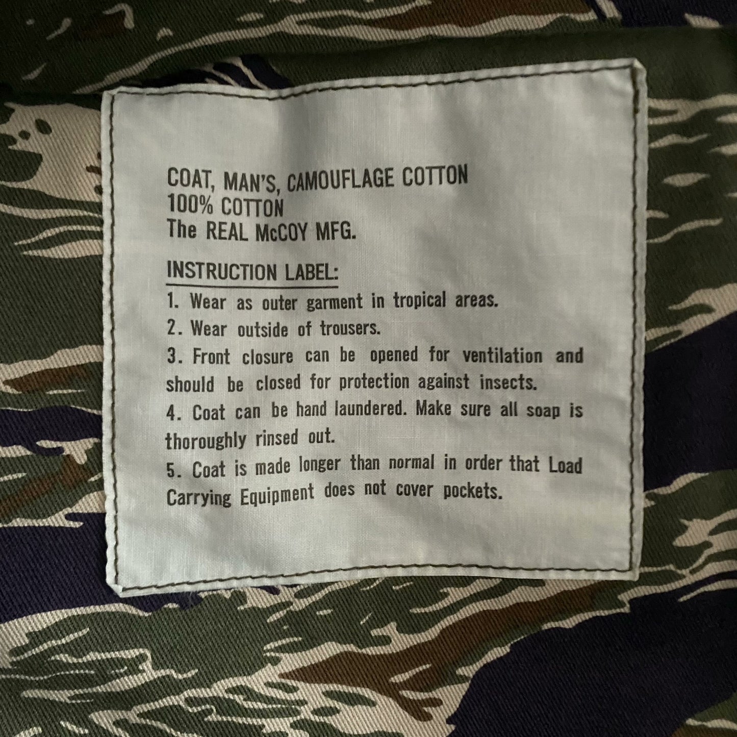 The Real McCoy's Tiger Stripe Canvas Jacket
