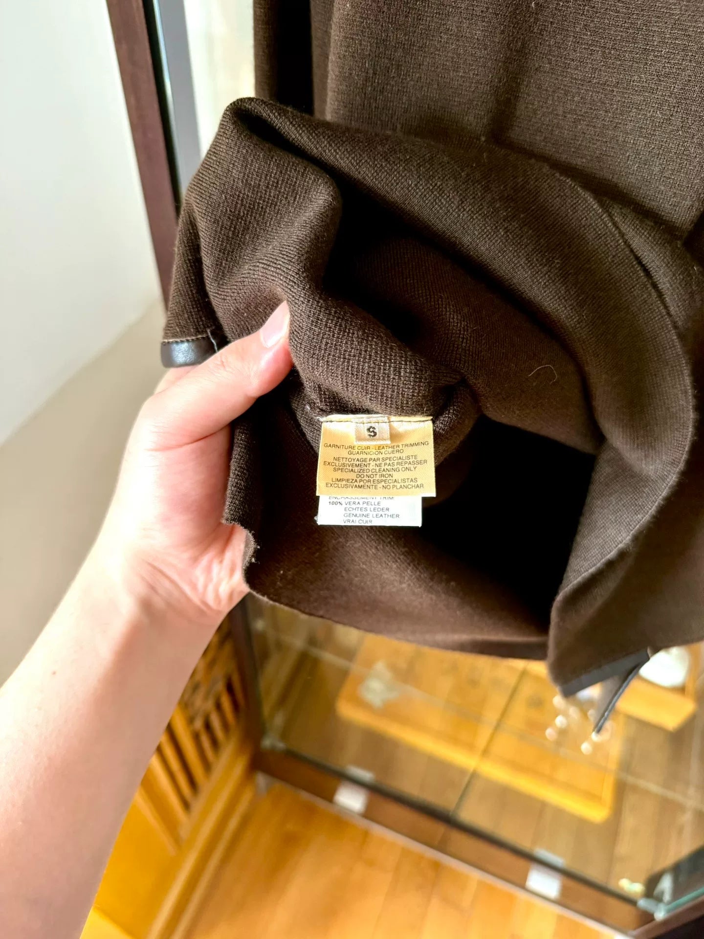 Hermès Brown Cashmere Knit Sweater