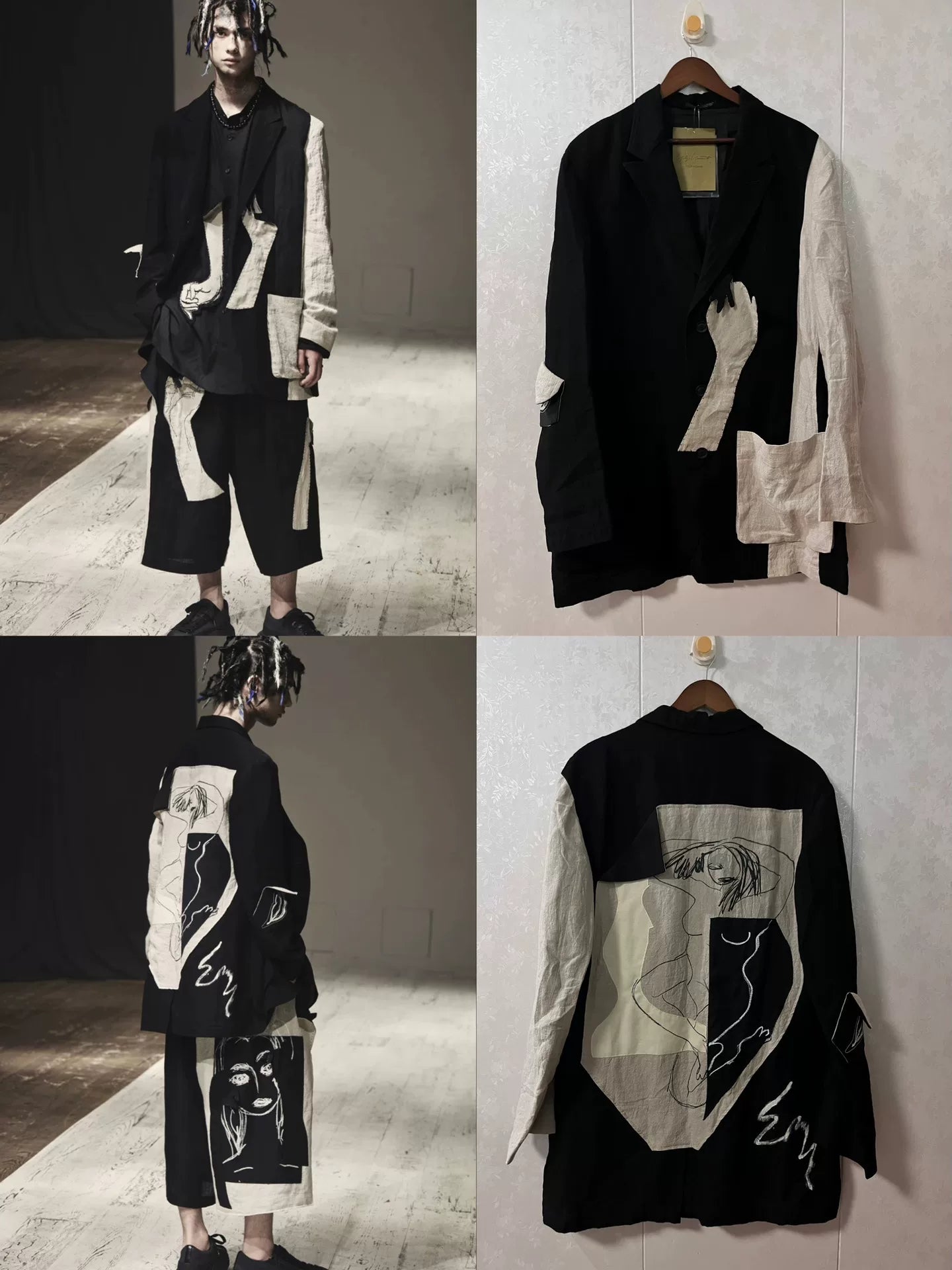 Yohji Yamamoto Graphic Print Jacket