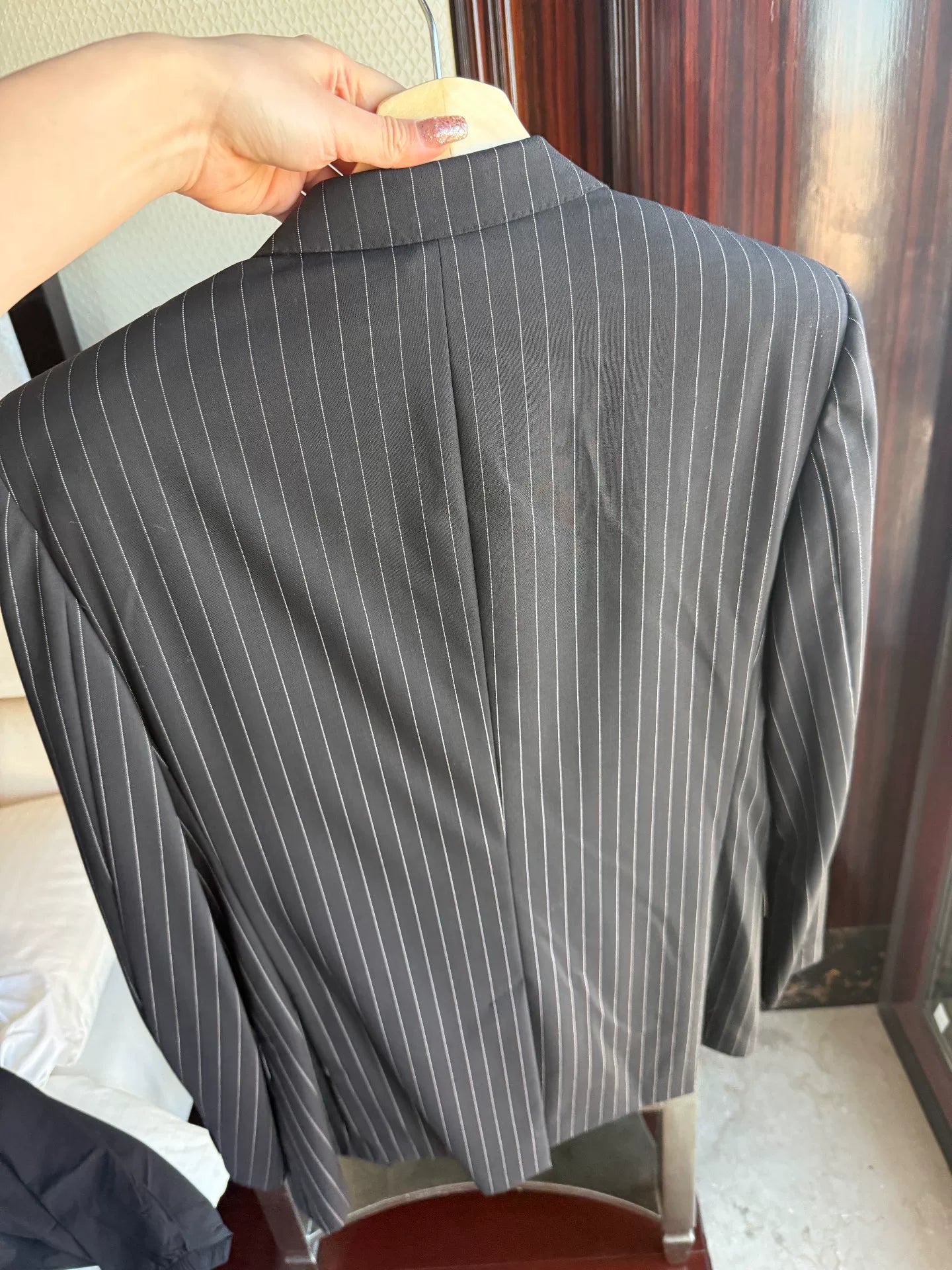 Saint Laurent Dark Gray Pinstripe Suit