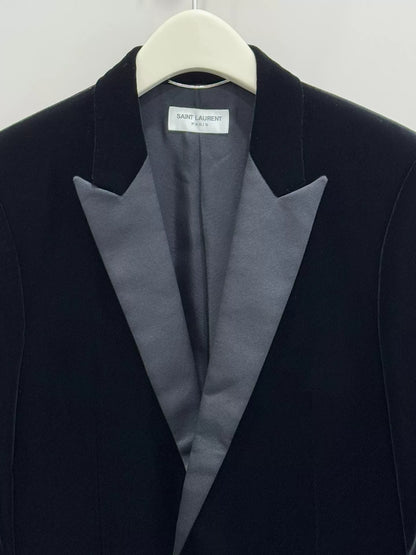 black velvet smoking suit from Saint Laurent