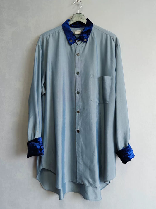 Yohji Yamamoto Velvet-Collar Shirt
