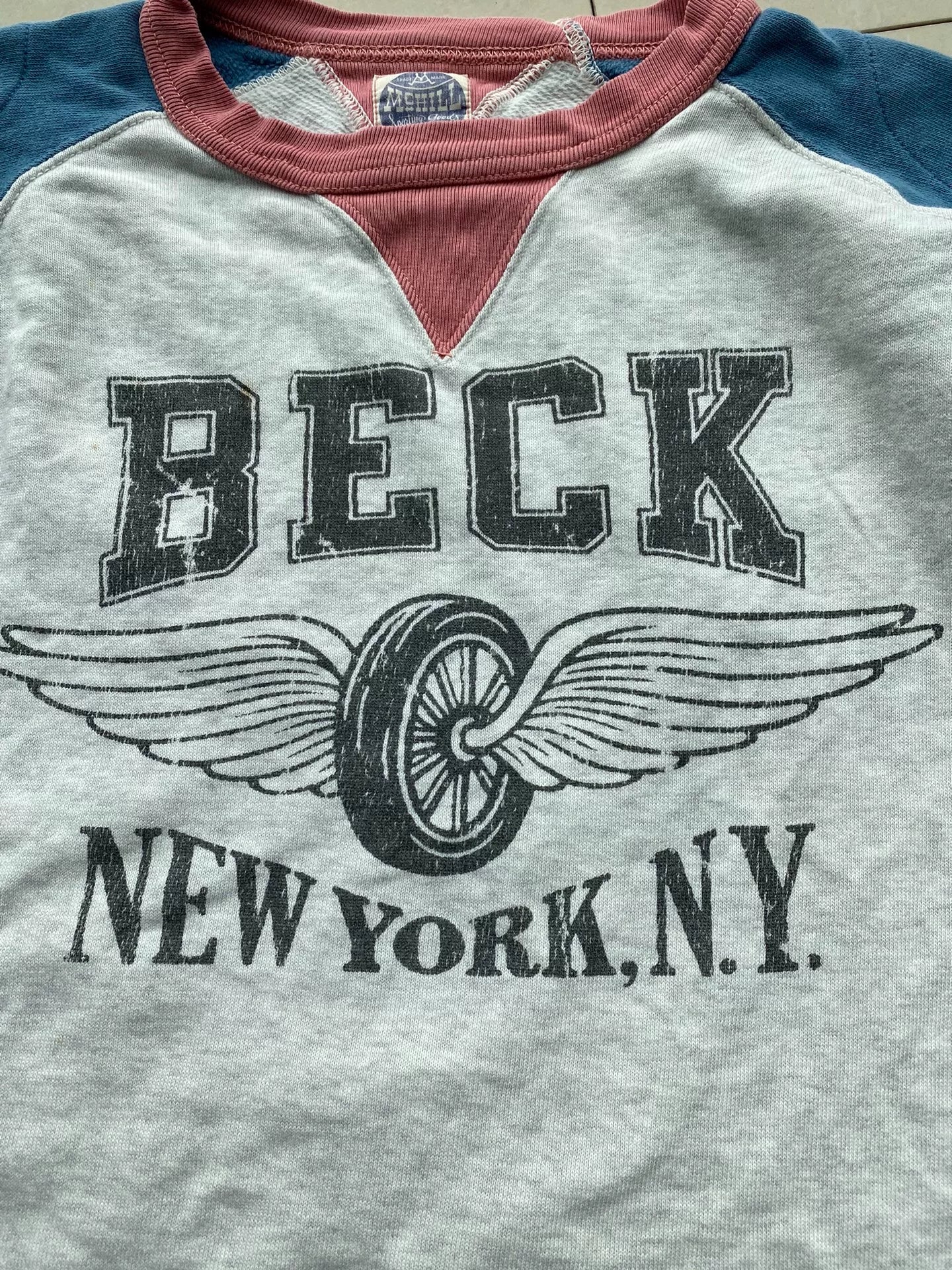 multi-colored long sleeve graphic sweatshirt