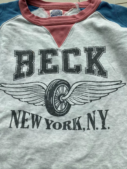 multi-colored long sleeve graphic sweatshirt