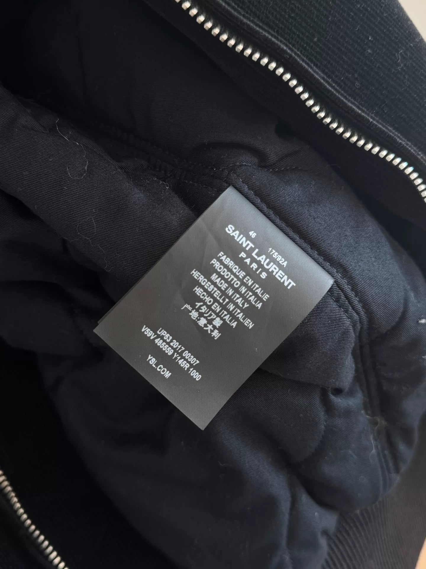 Saint Laurent MA1 Corduroy Fur Collar Jacket