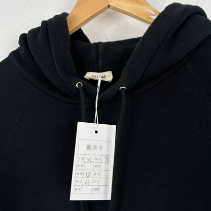 Celine Logo Print Hoodie in Black