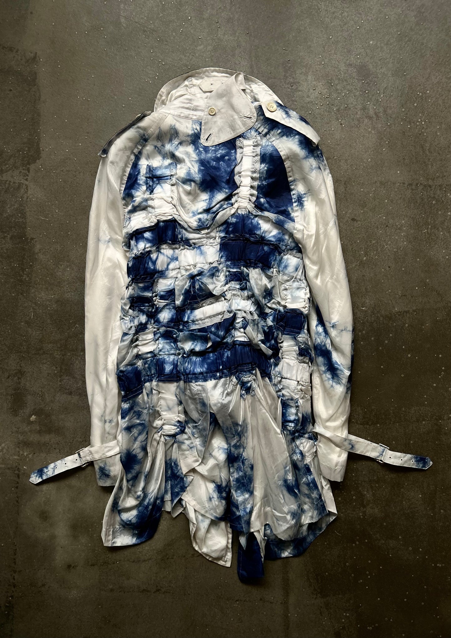 comme des garçons homme plus blue porcelain coat