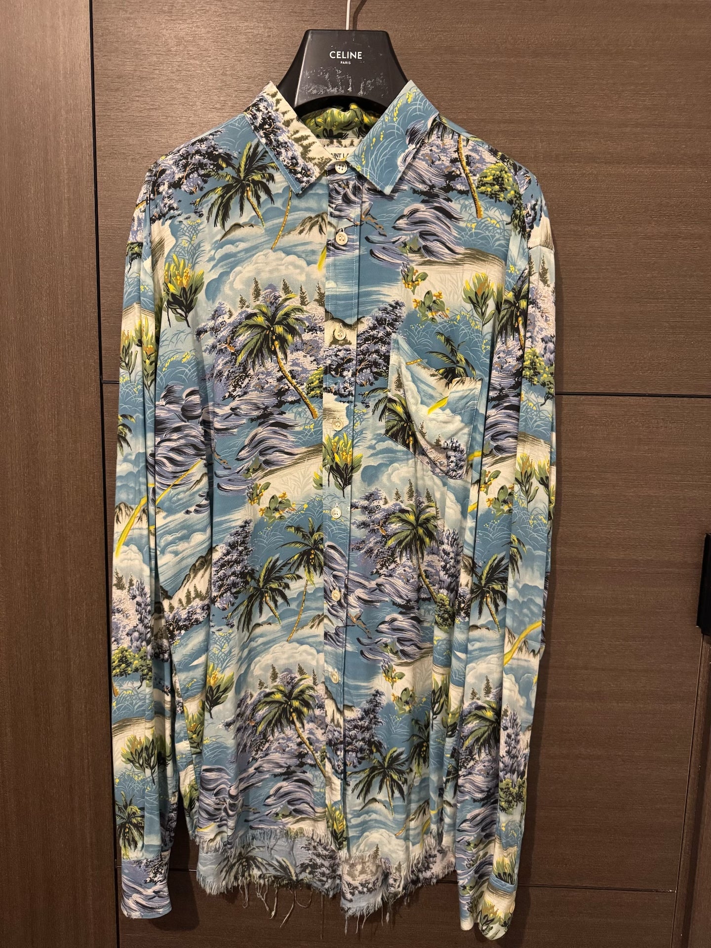 Saint Laurent 16SS Palm Tree Wave Shirt