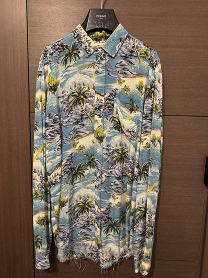 Saint Laurent 16SS Palm Tree Wave Shirt