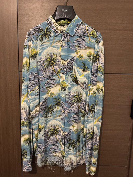 Saint Laurent 16SS Palm Tree Wave Shirt