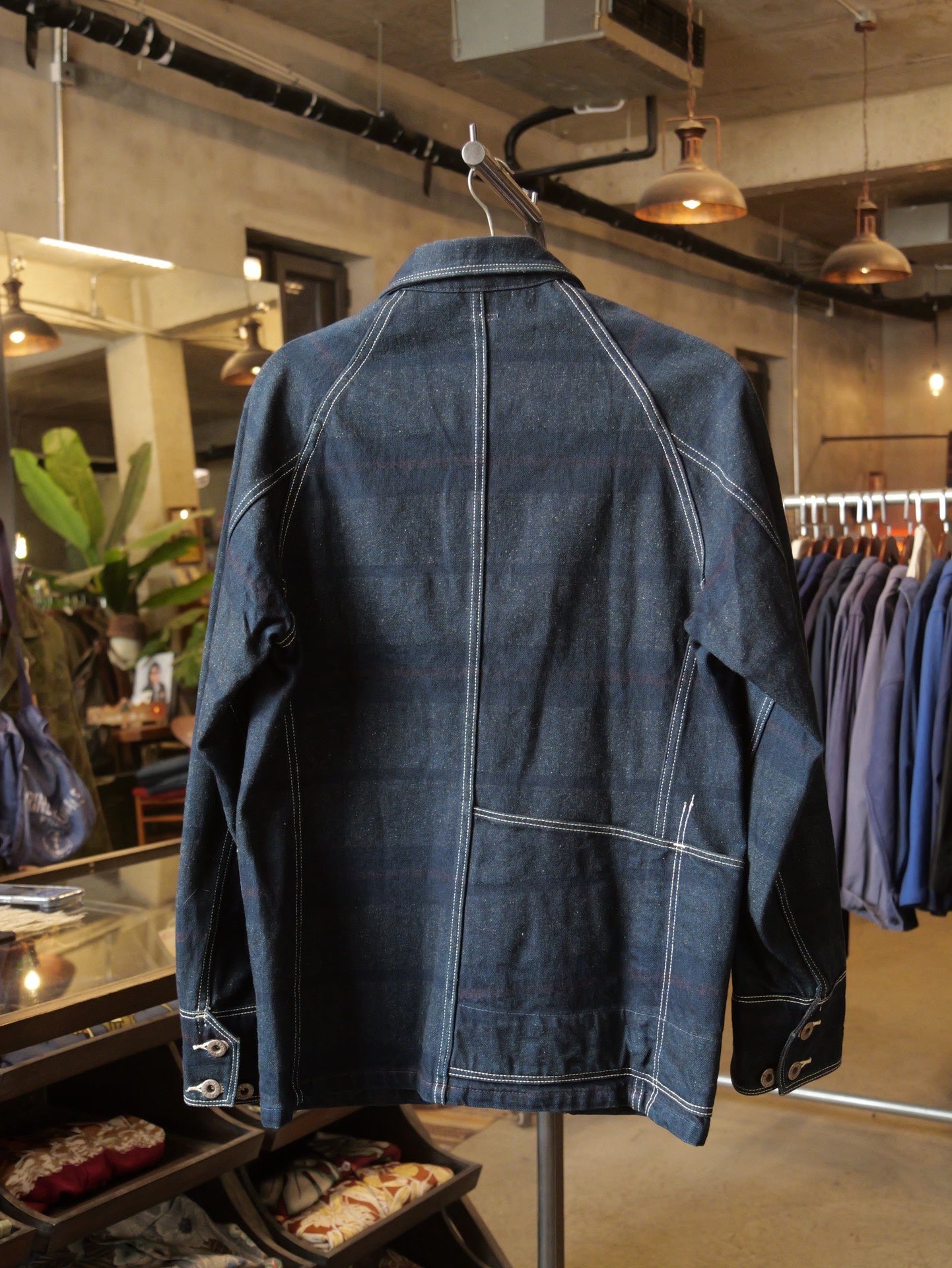 Kapital Pinstripe Denim Work Jacket