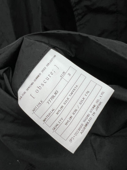 Julius_7 Nylon 3/4 Sleeve Collarless Robe