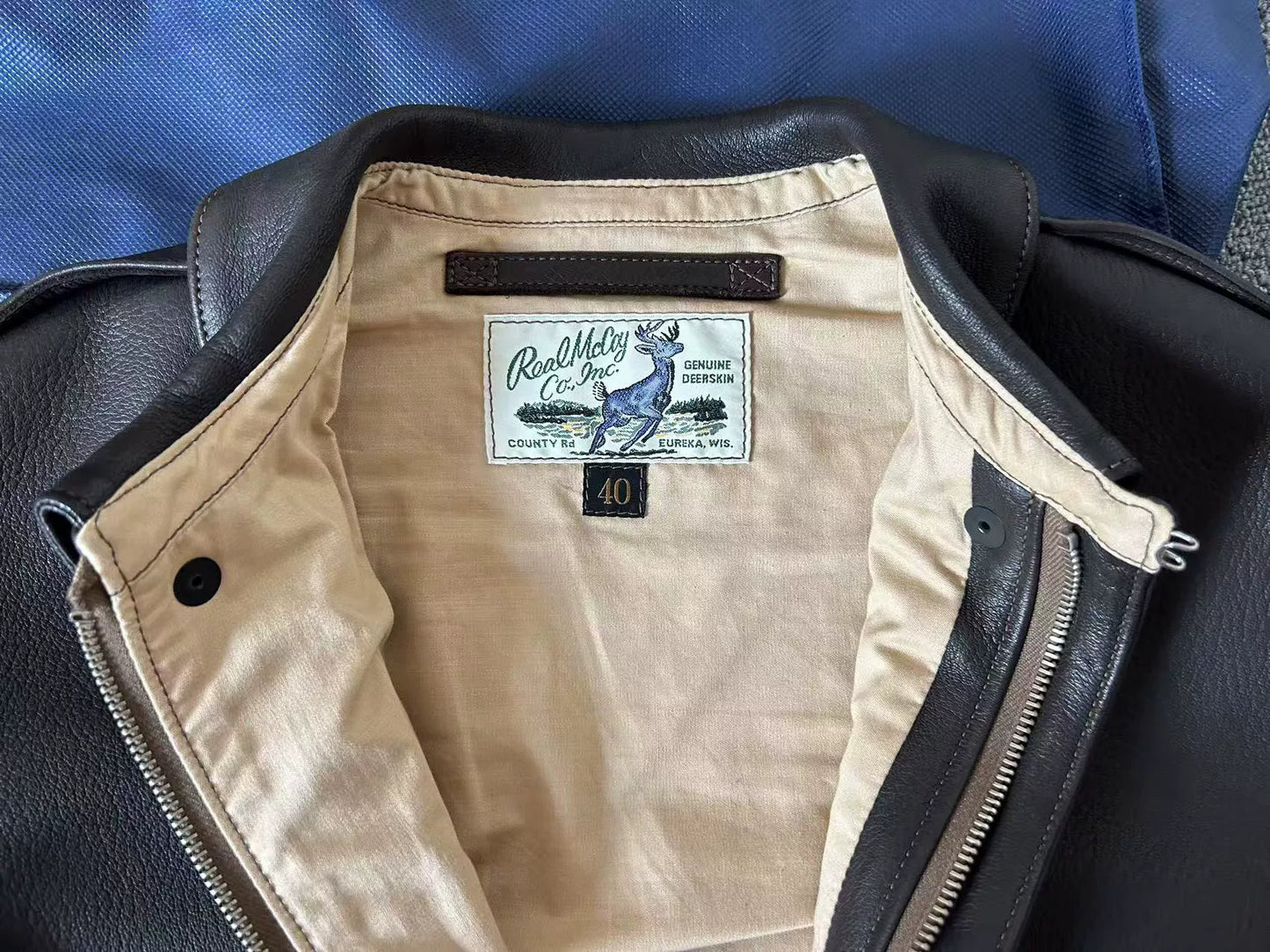 real mccoy a2 brown leather flight jacket