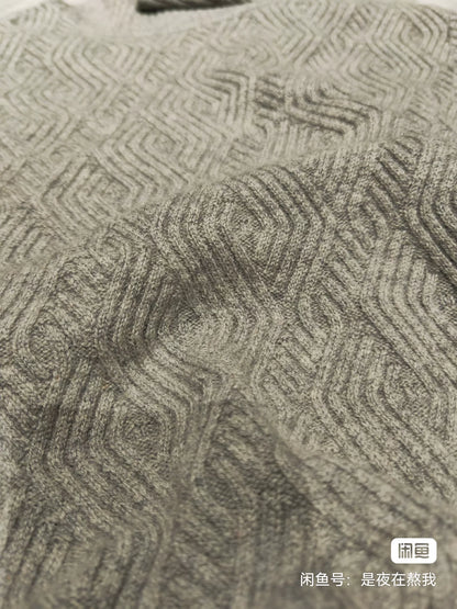 BALMAIN Gray Cashmere Turtleneck Sweater