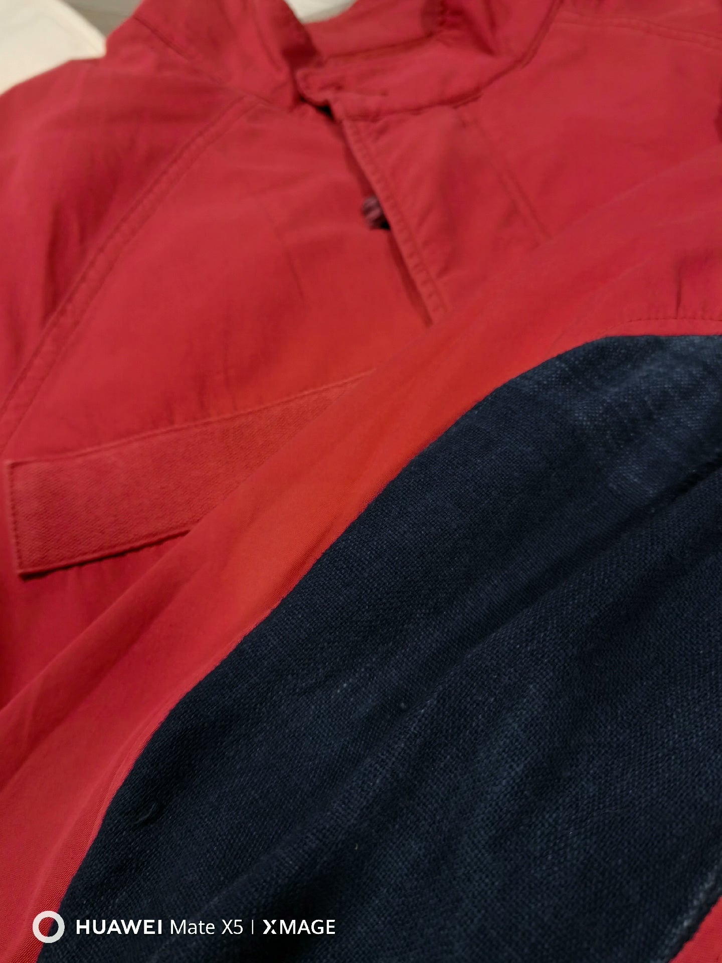 visvim six-five fishtail parka in red