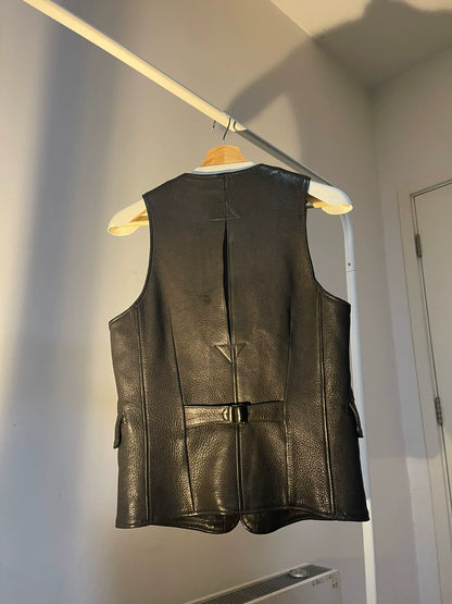 freewheelers guthrie leather vest size 36
