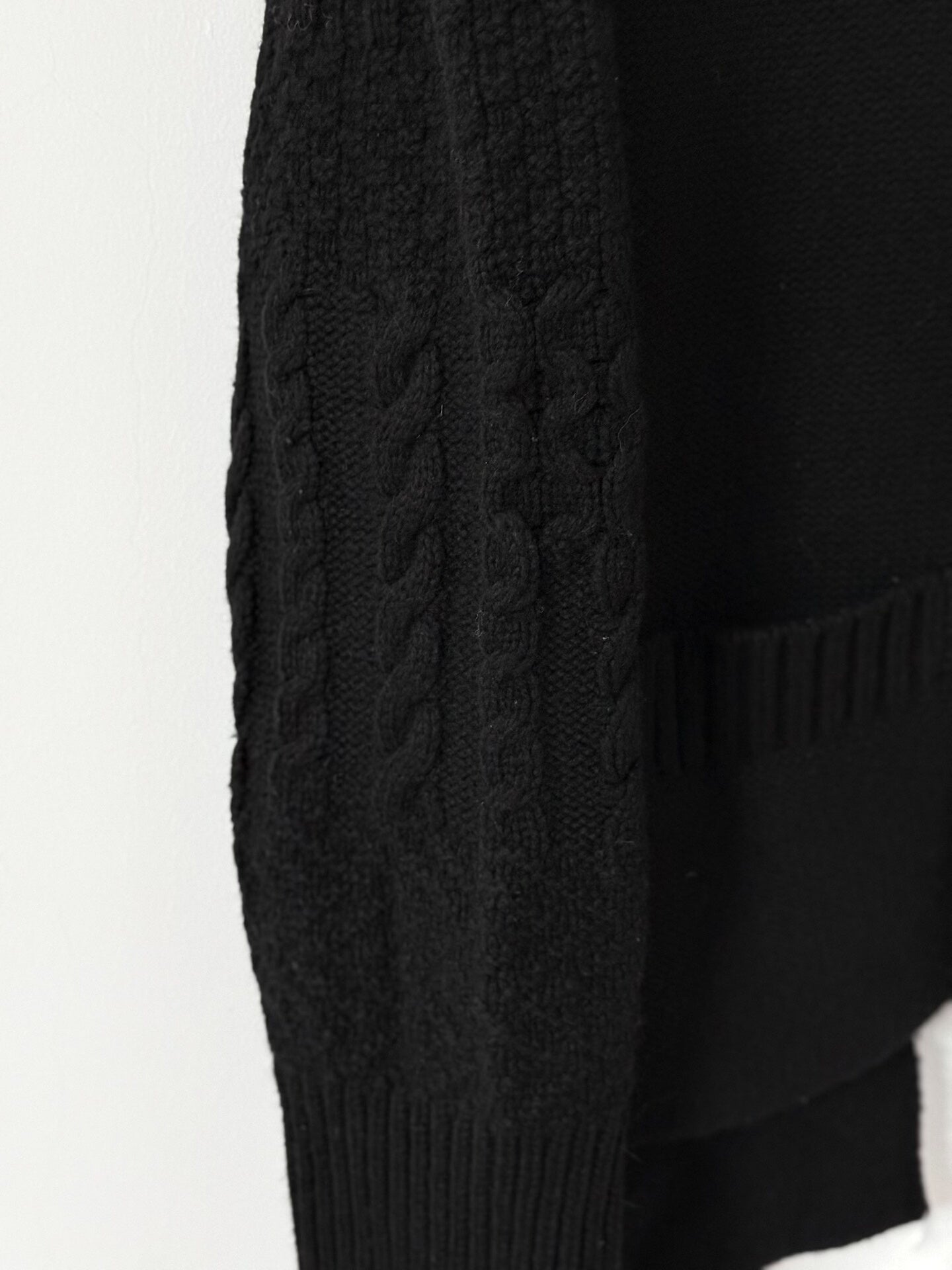 Yohji Yamamoto Turtleneck Cable Knit Sweater