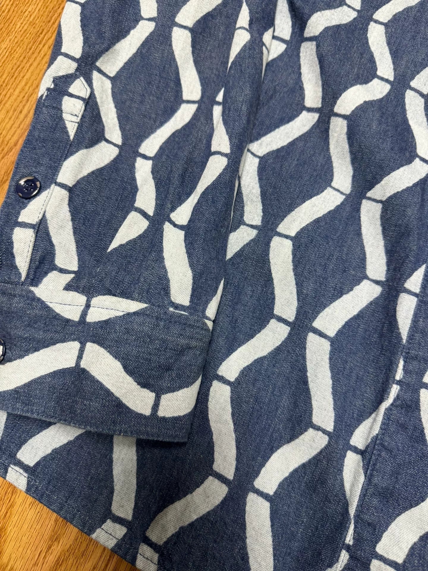 visvim bamboo texture lhamo shirt indigo