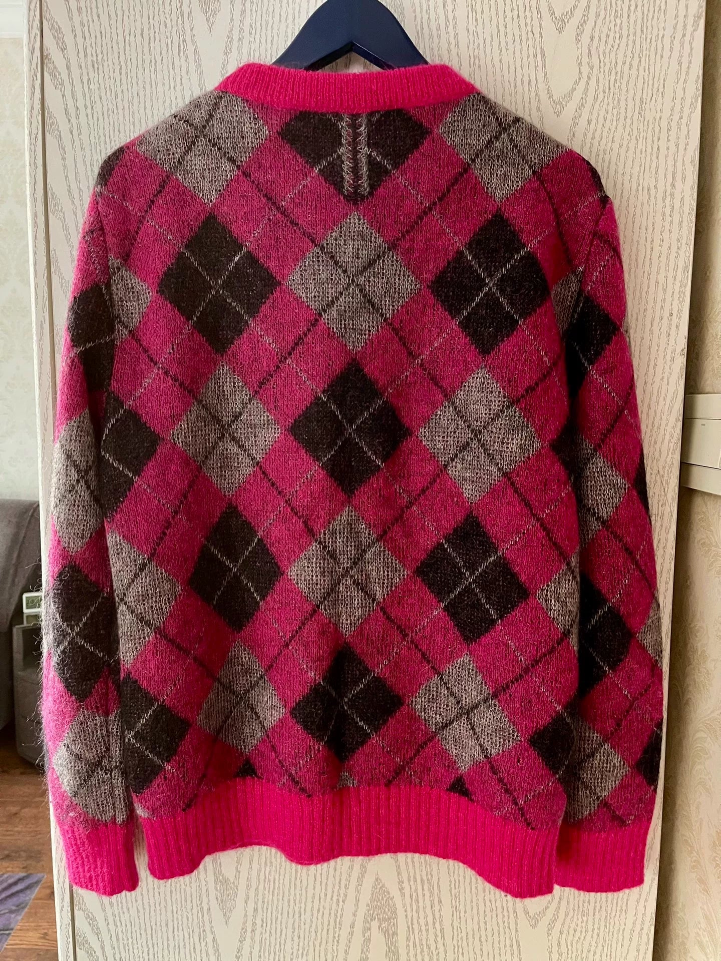 Saint Laurent 14AW GD Argyle Sweater