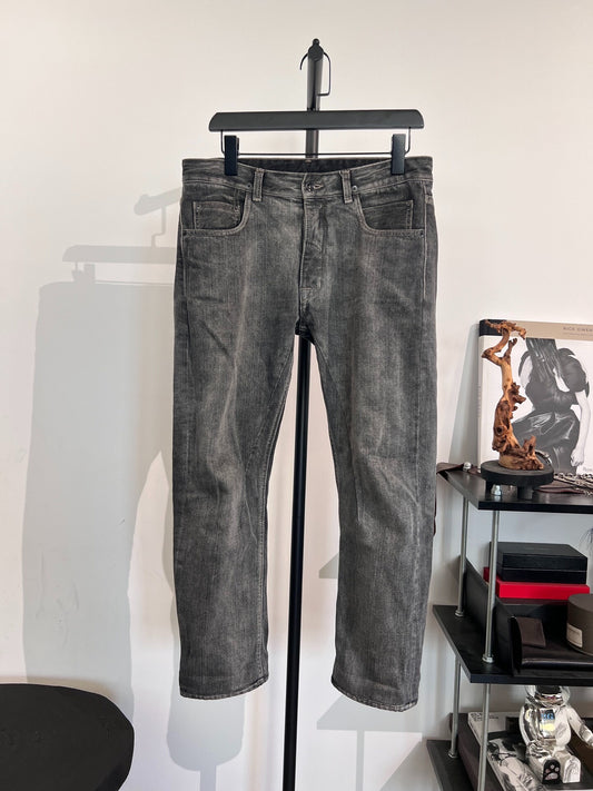 Rick Owens Drkshdw Washed Distressed Cropped Jeans 31