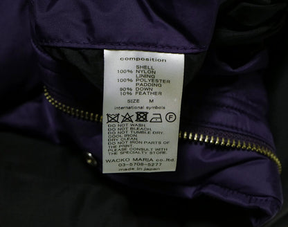 wacko maria down jacket in purple