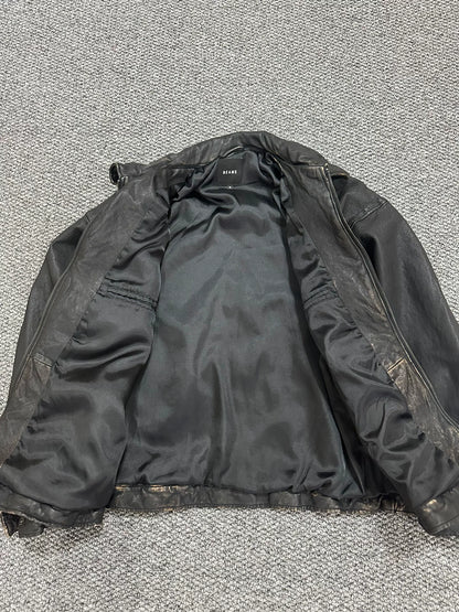 Beams Distressed Sheepskin Leather Jacket XL