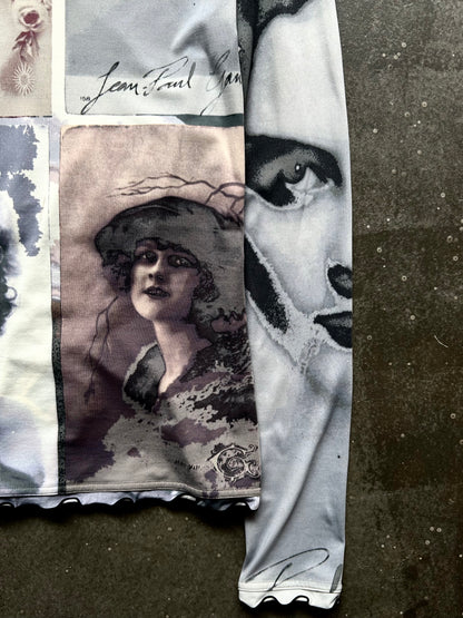 Jean Paul Gaultier Mesh Overlay Top