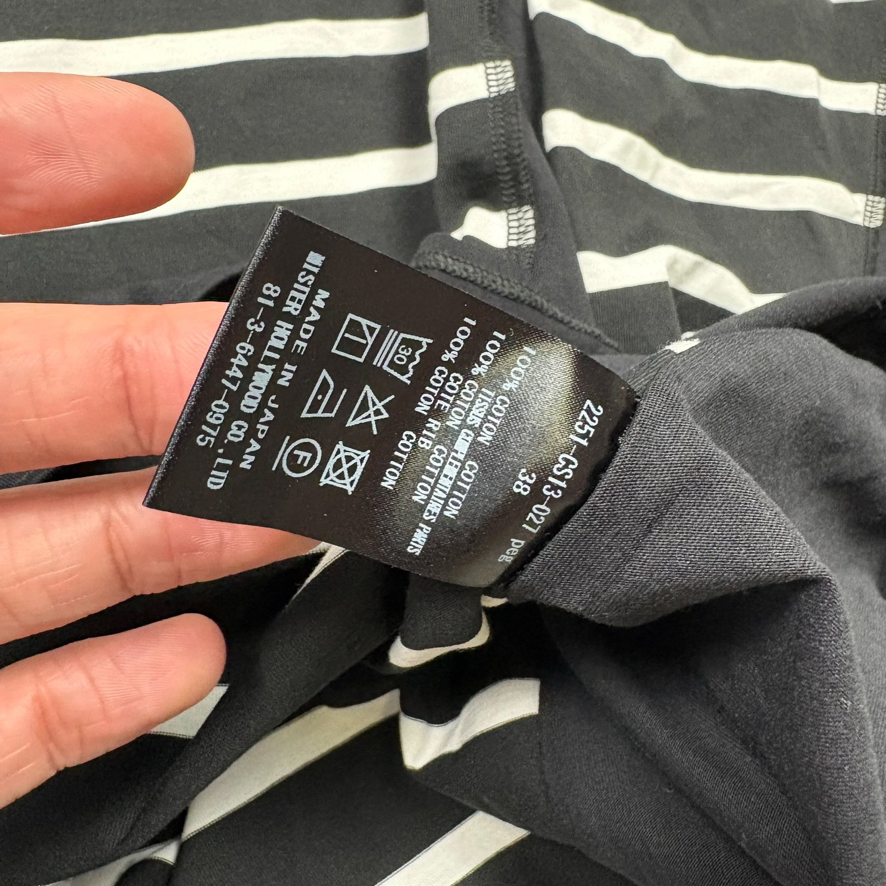 N.HOOLYWOOD Striped Long Sleeve T-Shirt