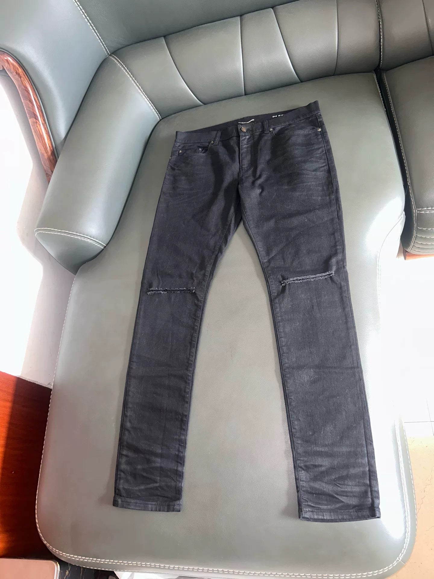 Saint Laurent Black Denim Skinny Pants