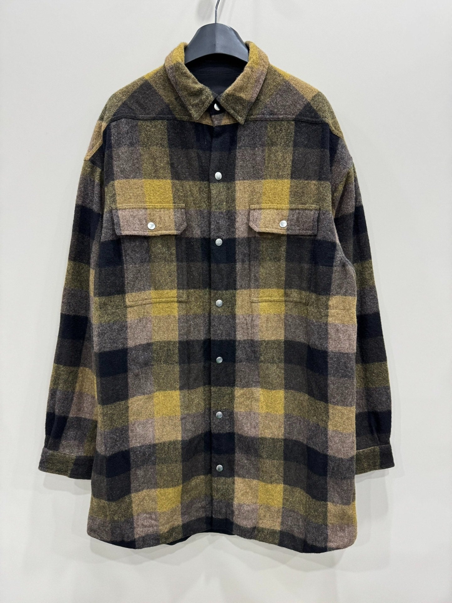 Rick Owens Cashmere Plaid Shirt