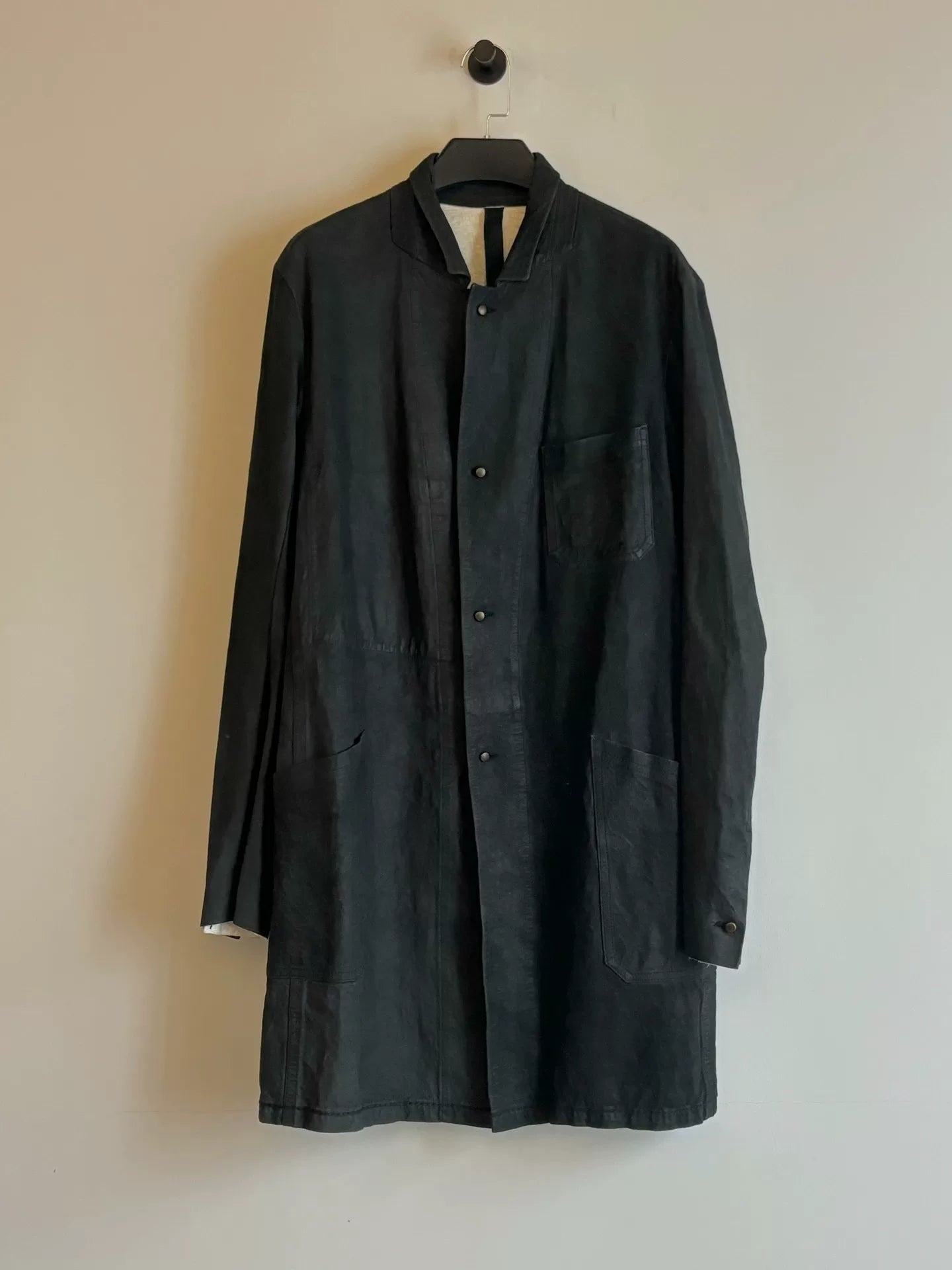 vintage green leather trench coat