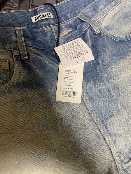 AURALEE Selvedge Faded Heavy Wide Pants