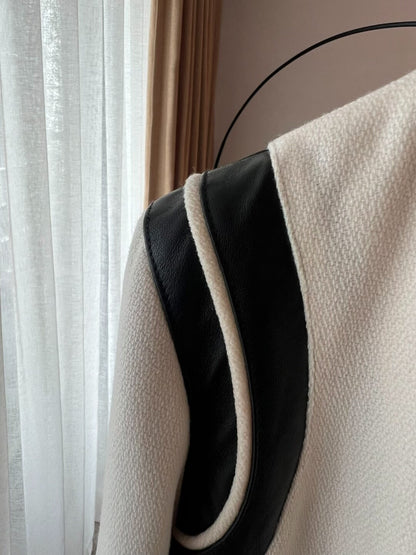 YSL Classic White Varsity Jacket