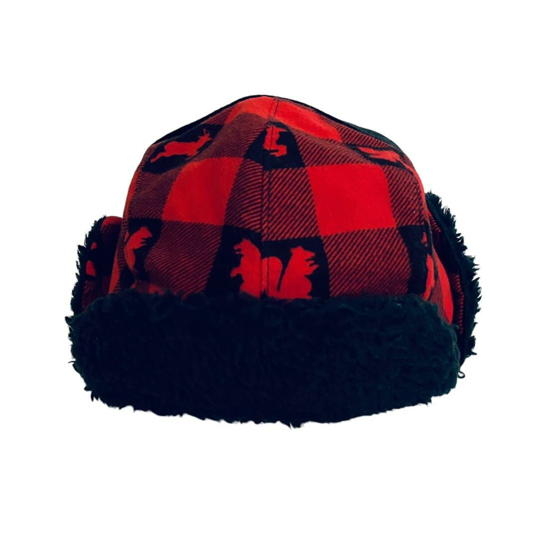 classic red checkered pilot hat