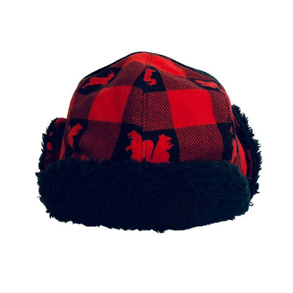 classic red checkered pilot hat