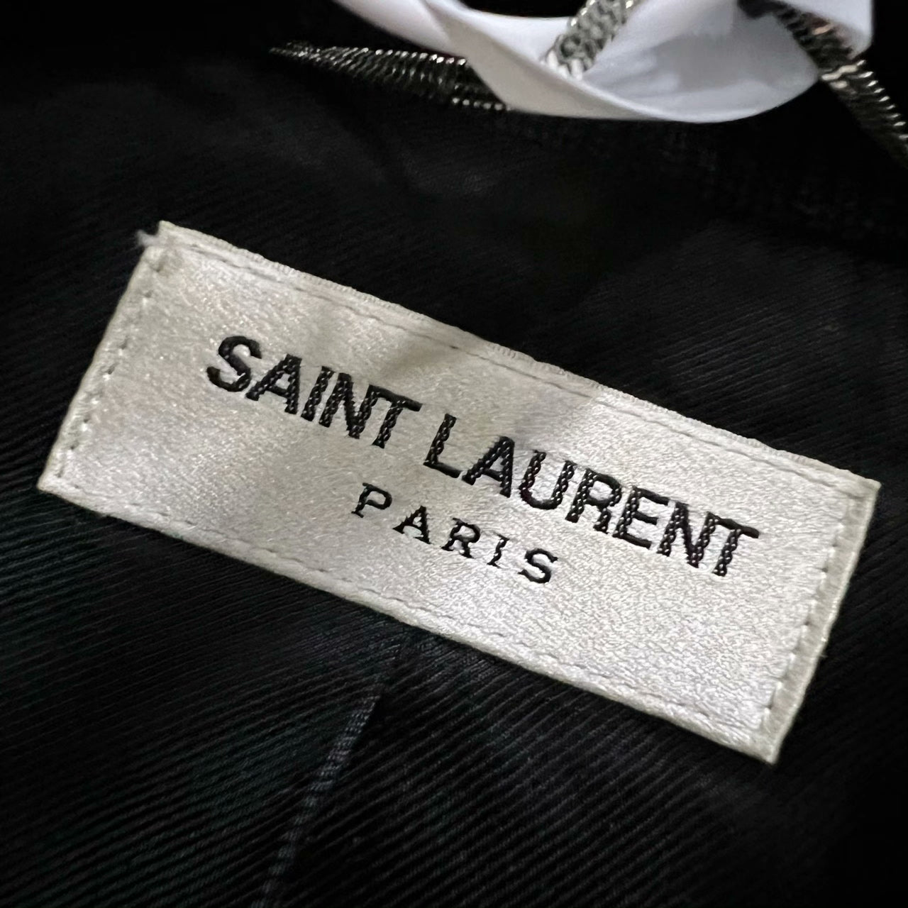 Saint Laurent Paris Black White Baseball Jacket