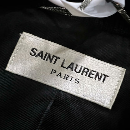 Saint Laurent Paris Black White Baseball Jacket