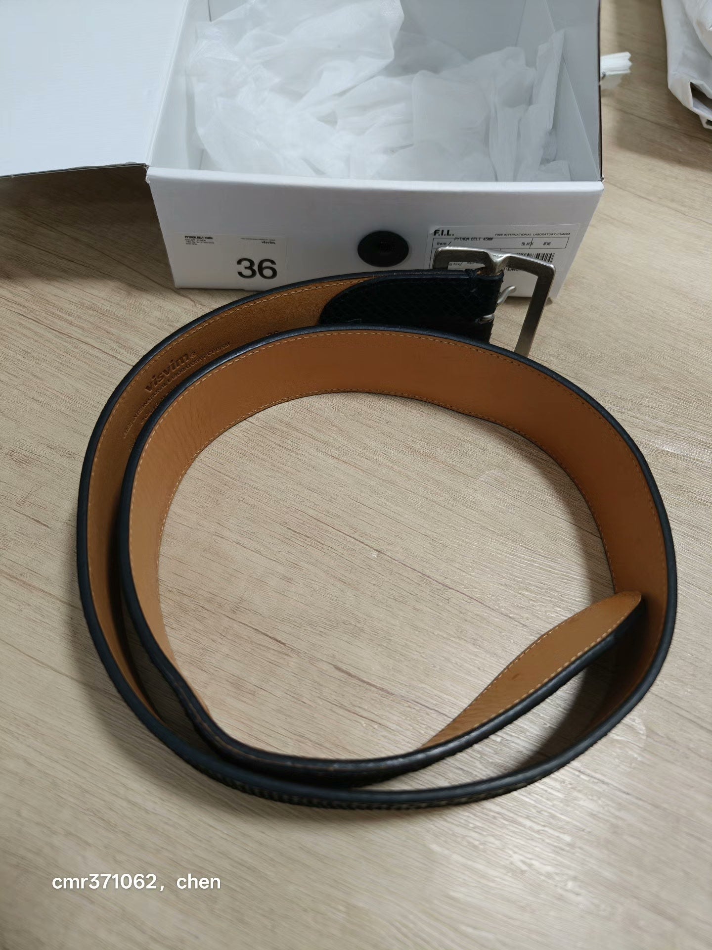 visvim 18ss Python Belt 45mm