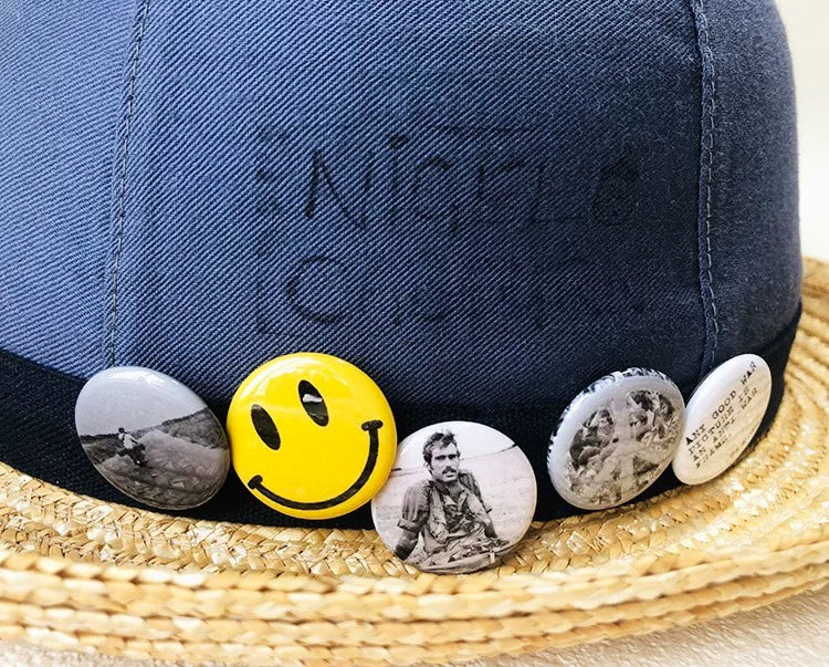 Nigel Cabourn Patchwork Badge Straw Hat