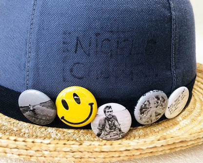 Nigel Cabourn Patchwork Badge Straw Hat