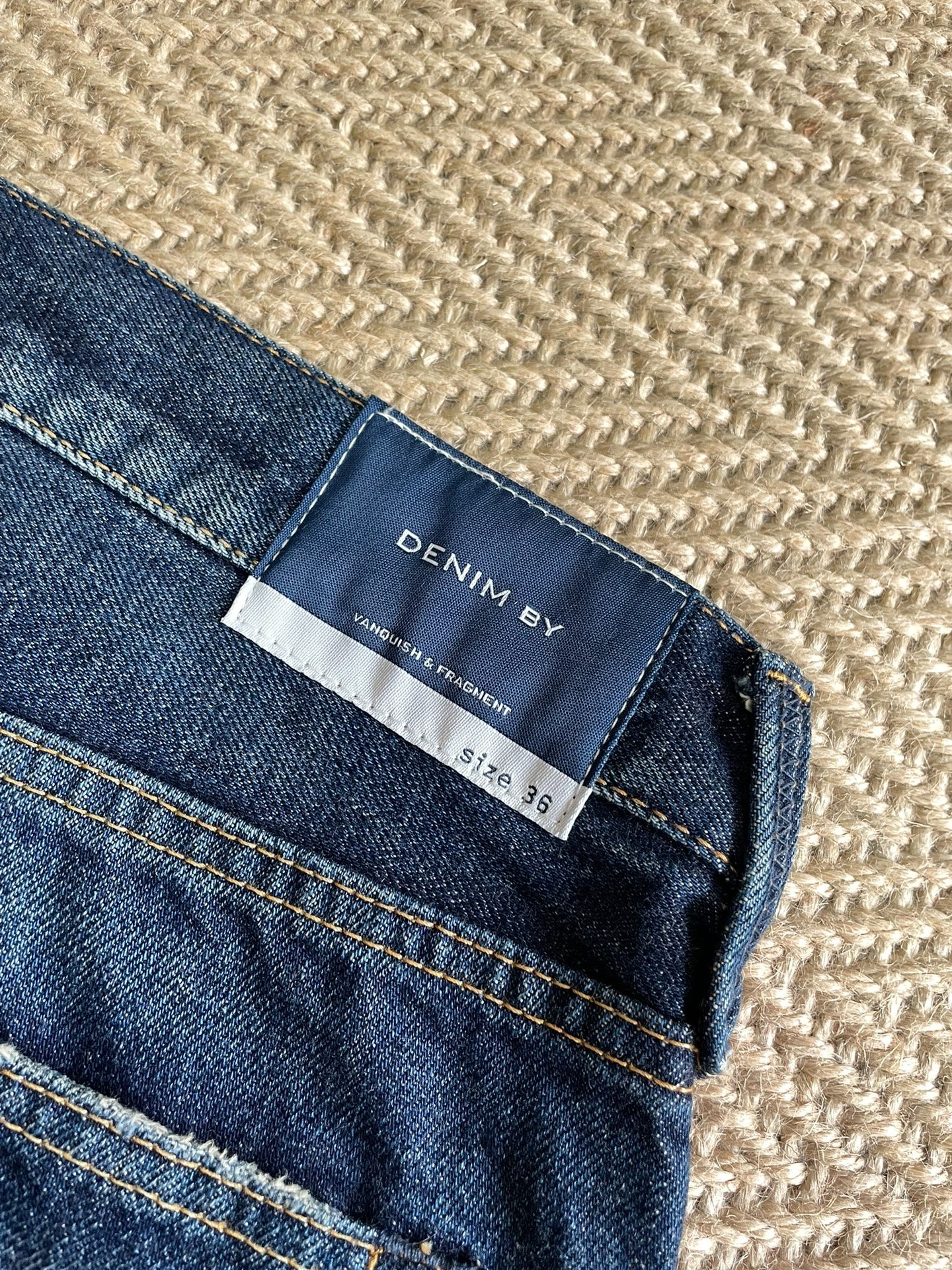 Vanquish & Fragment Lightning Cropped Washed Jeans