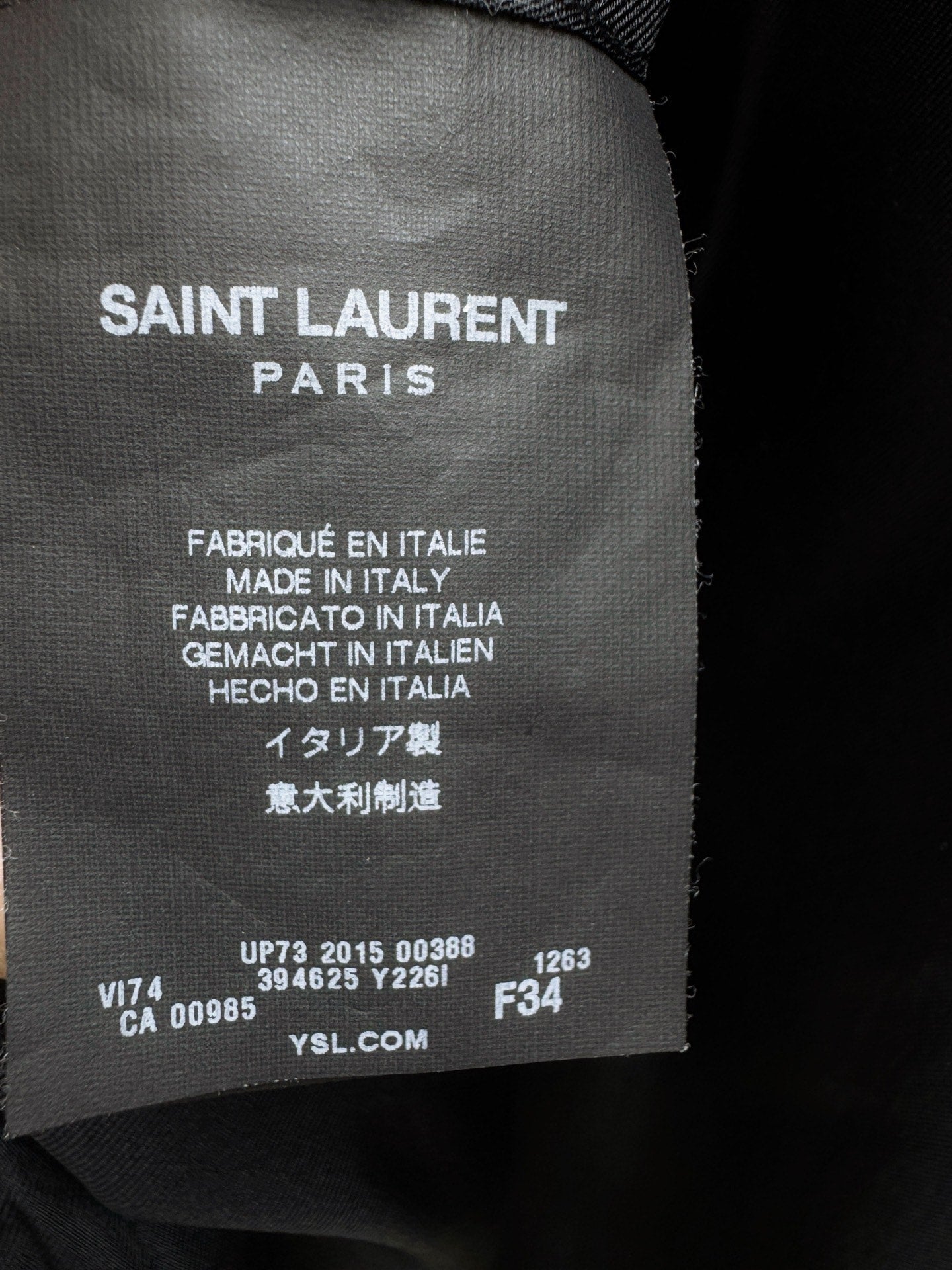 Saint Laurent Gray Plaid Wool Blazer
