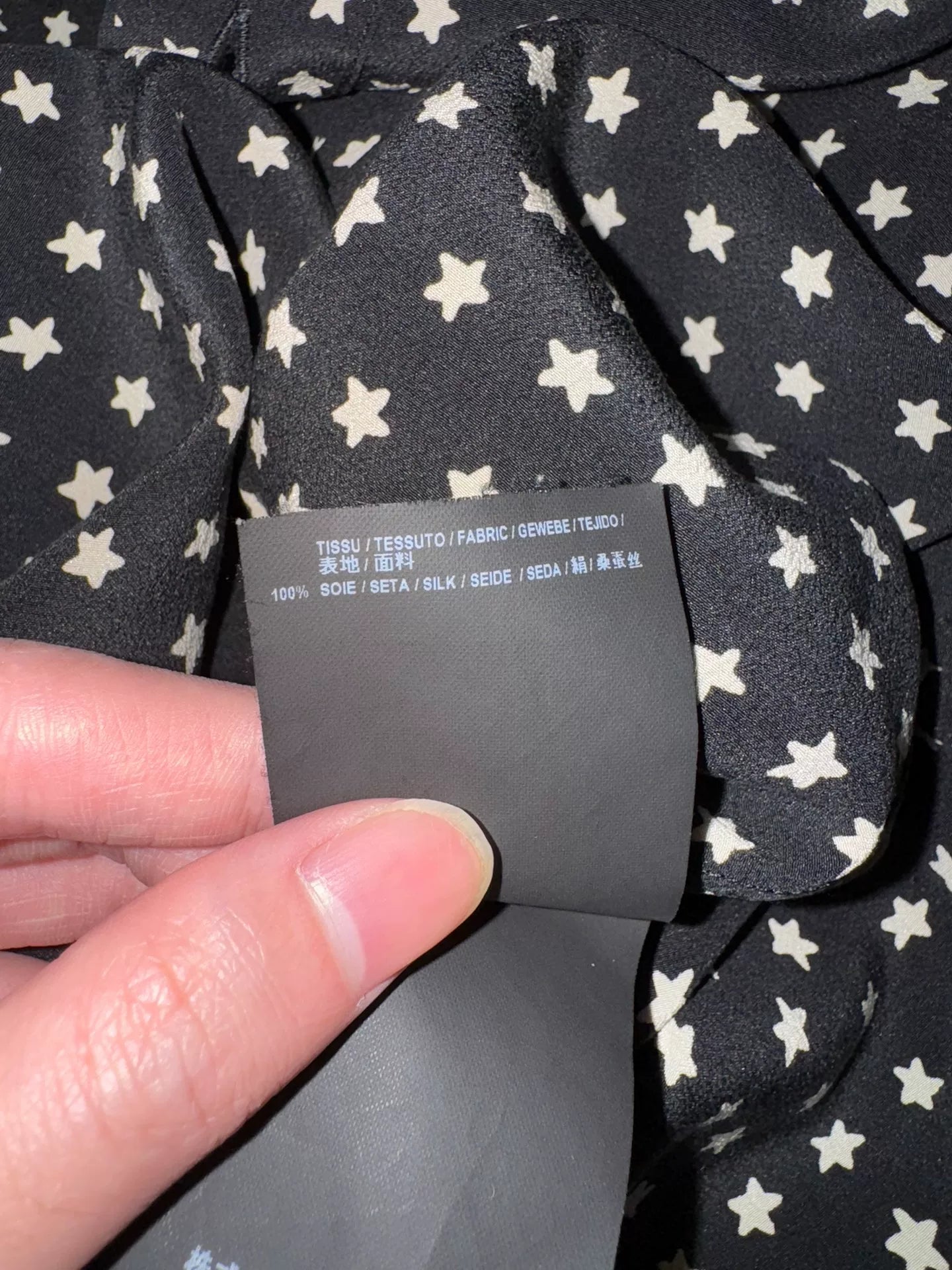 Saint Laurent Star Pattern Silk Shirt