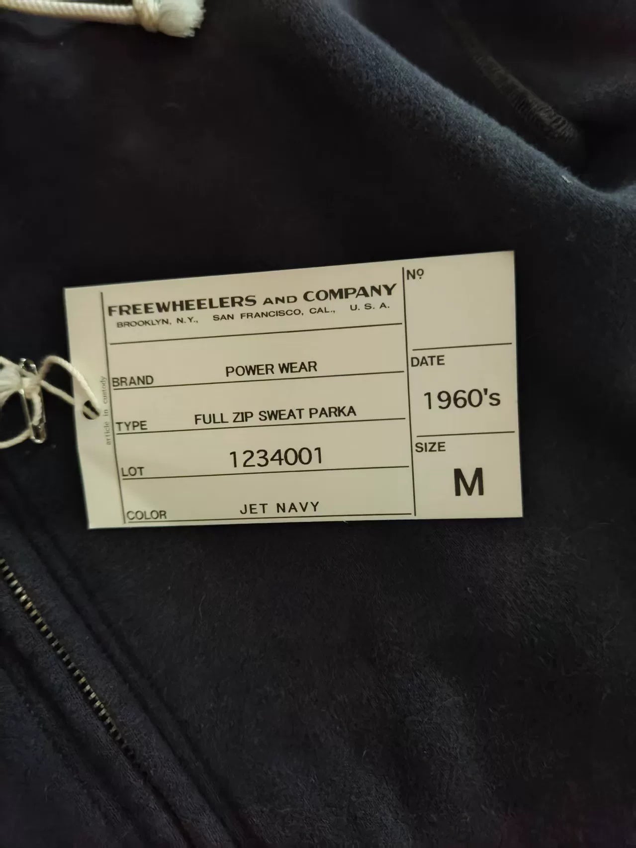 Freewheelers Jet Navy Sweat Parka