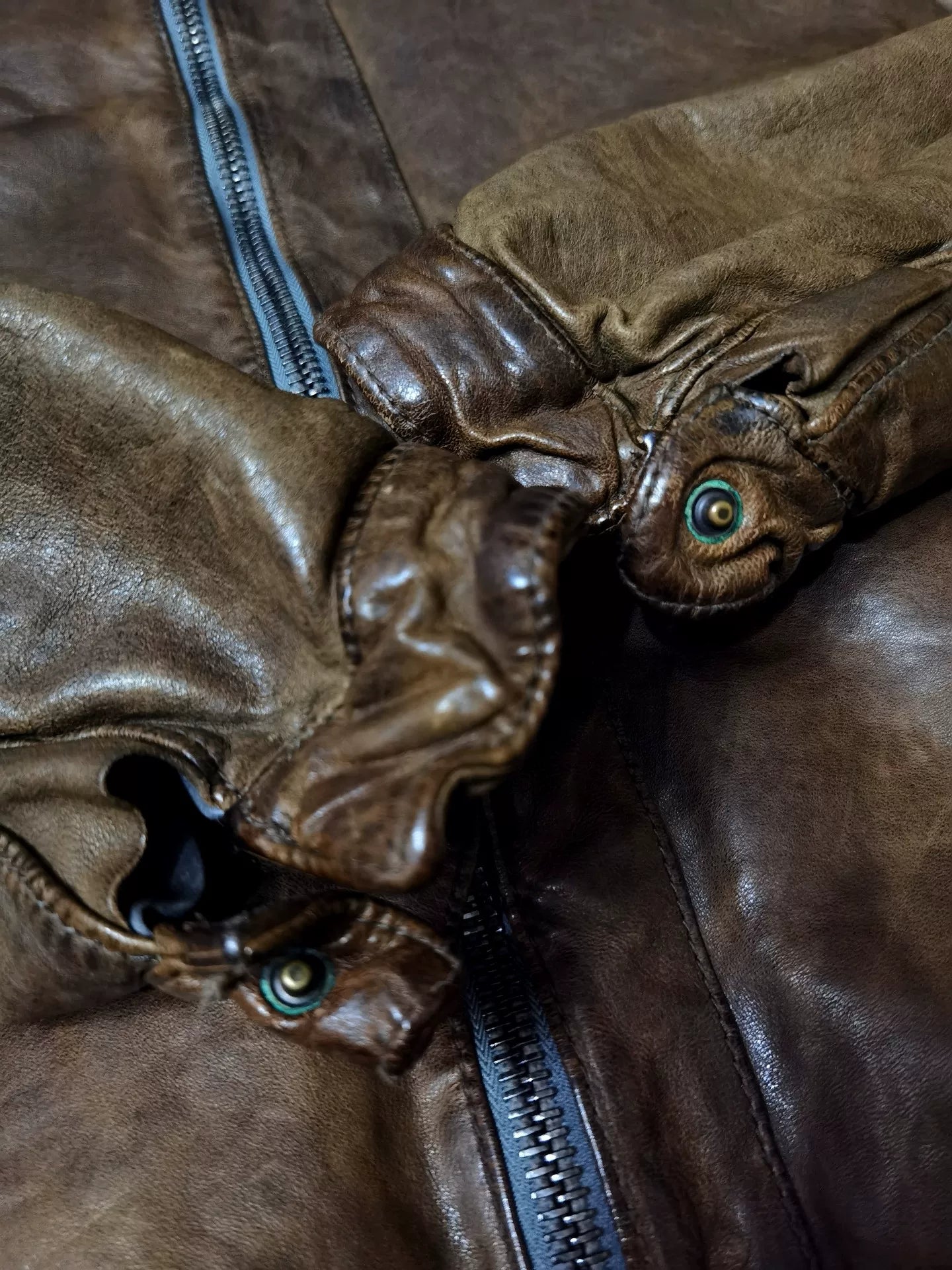 Giorgio Brato Vintage Distressed Leather Jacket