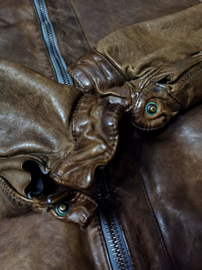 Giorgio Brato Vintage Distressed Leather Jacket